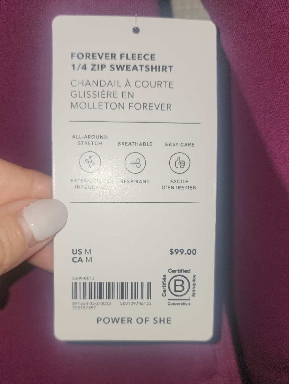 Athleta Zip-Up Sweater - Plum Size Medium - Picture 4 of 4